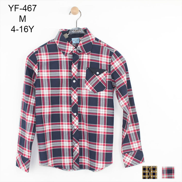 Picture of YF467- BOYS LONG SLEEVE CASUAL / SMART SHIRT